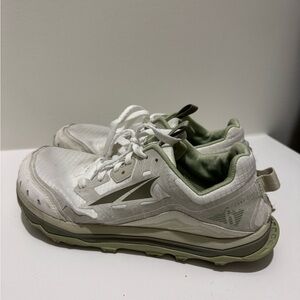 Altra White and Olive Athletic Shoes